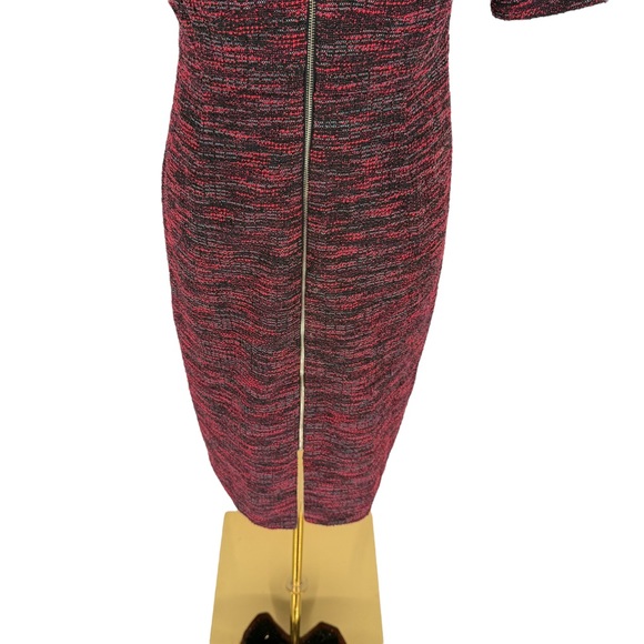 Ann Taylor Tweed Knit Square Neck Short Sleeve Sheath Dress Sz 6 Career Preppy - Picture 14 of 16